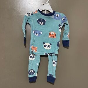 Carter's Teal and Navy Animal Print Pajama Set